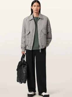 AllSaints Green Halcyon Crew Neck Sweatshirt