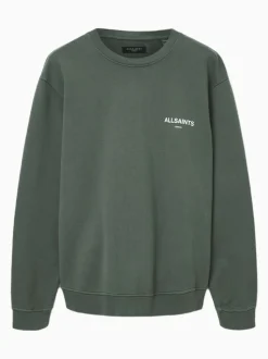 AllSaints Green Halcyon Crew Neck Sweatshirt
