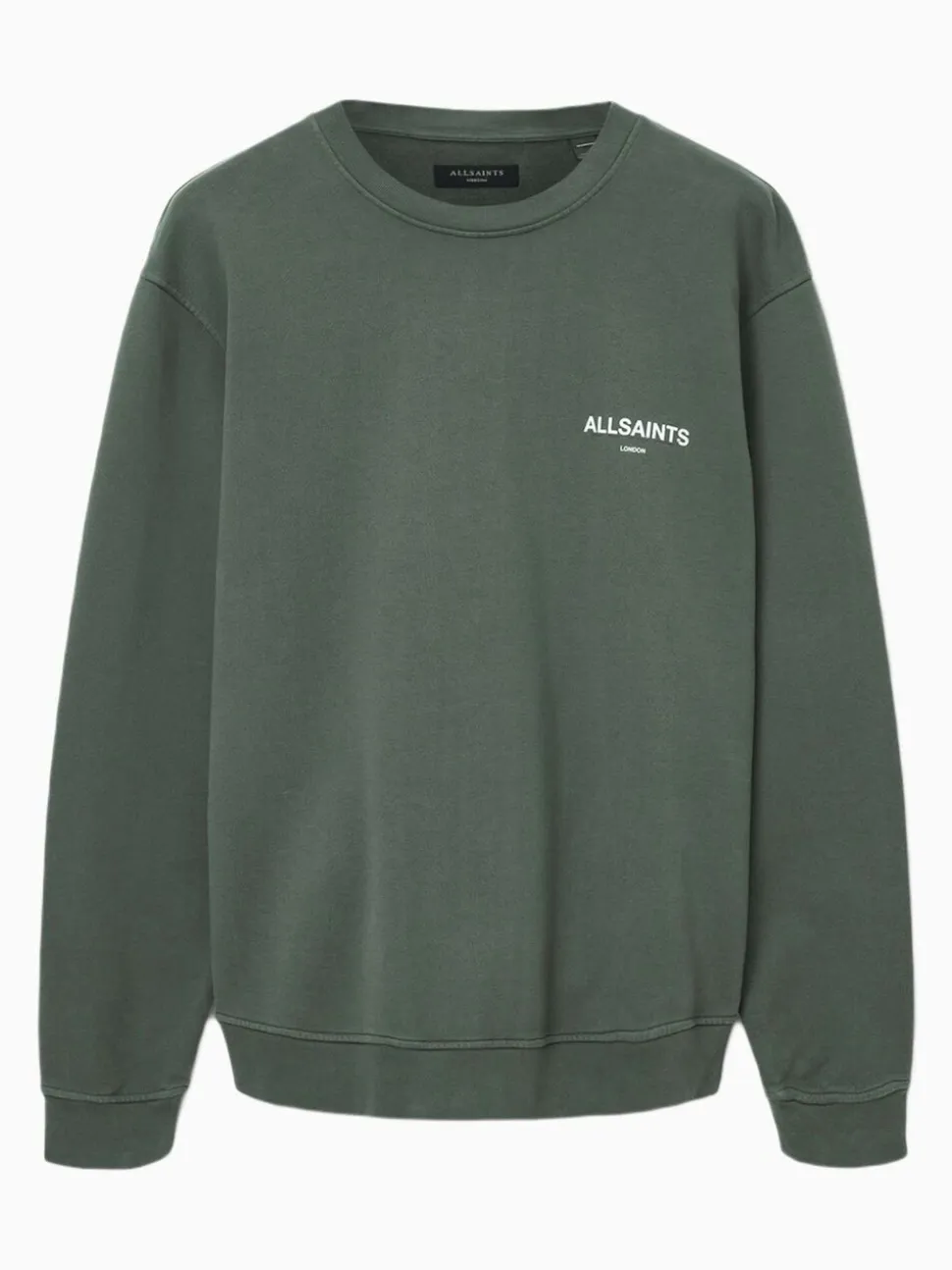 AllSaints Green Halcyon Crew Neck Sweatshirt