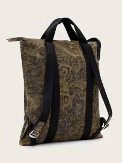AllSaints Green Kei Leopd Backpack