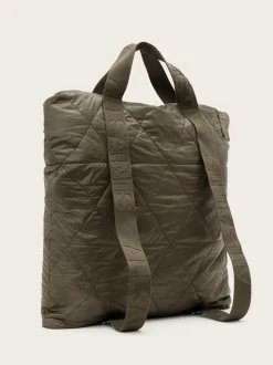 AllSaints Green Kei Quilt Backpack