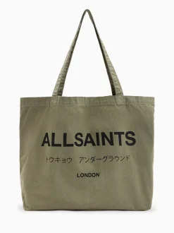 AllSaints Green Underground Tote Bag