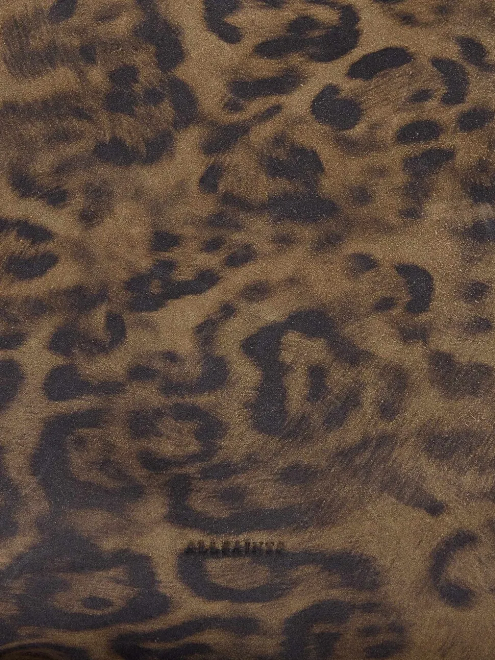AllSaints Green Yuto Leopard Tote