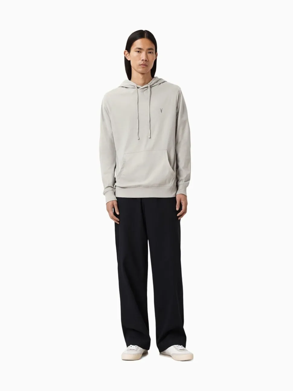 AllSaints Grey Brace Hoodie