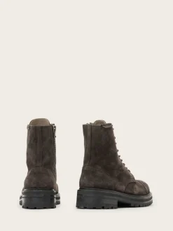 AllSaints Grey Hank Suede Boots