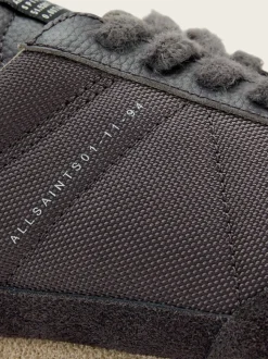 AllSaints Grey Harri Low Top Trainers