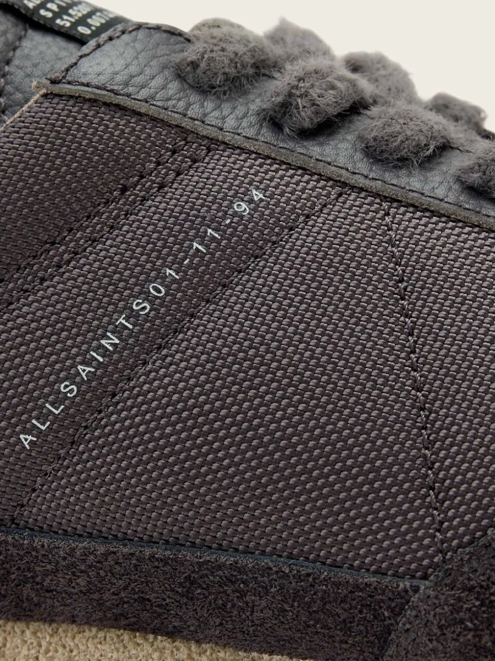 AllSaints Grey Harri Low Top Trainers