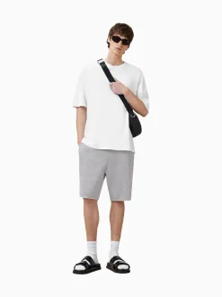 AllSaints Grey Helix Straight Leg Sweat Shorts