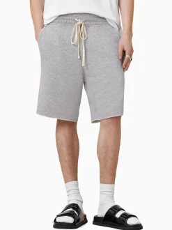 AllSaints Grey Helix Straight Leg Sweat Shorts