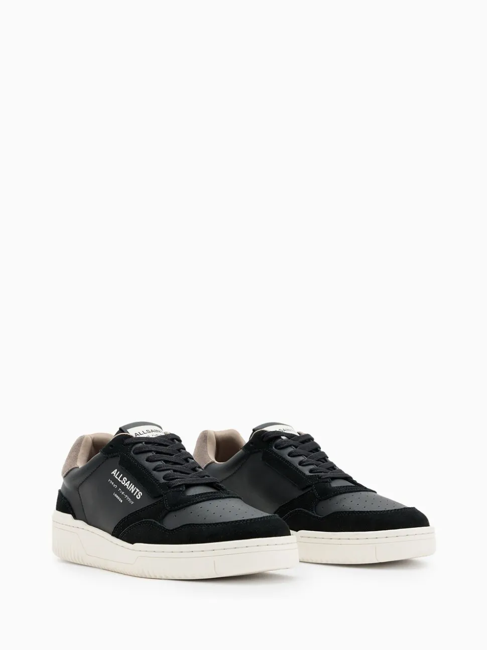 AllSaints Grey Regan Low Shoes