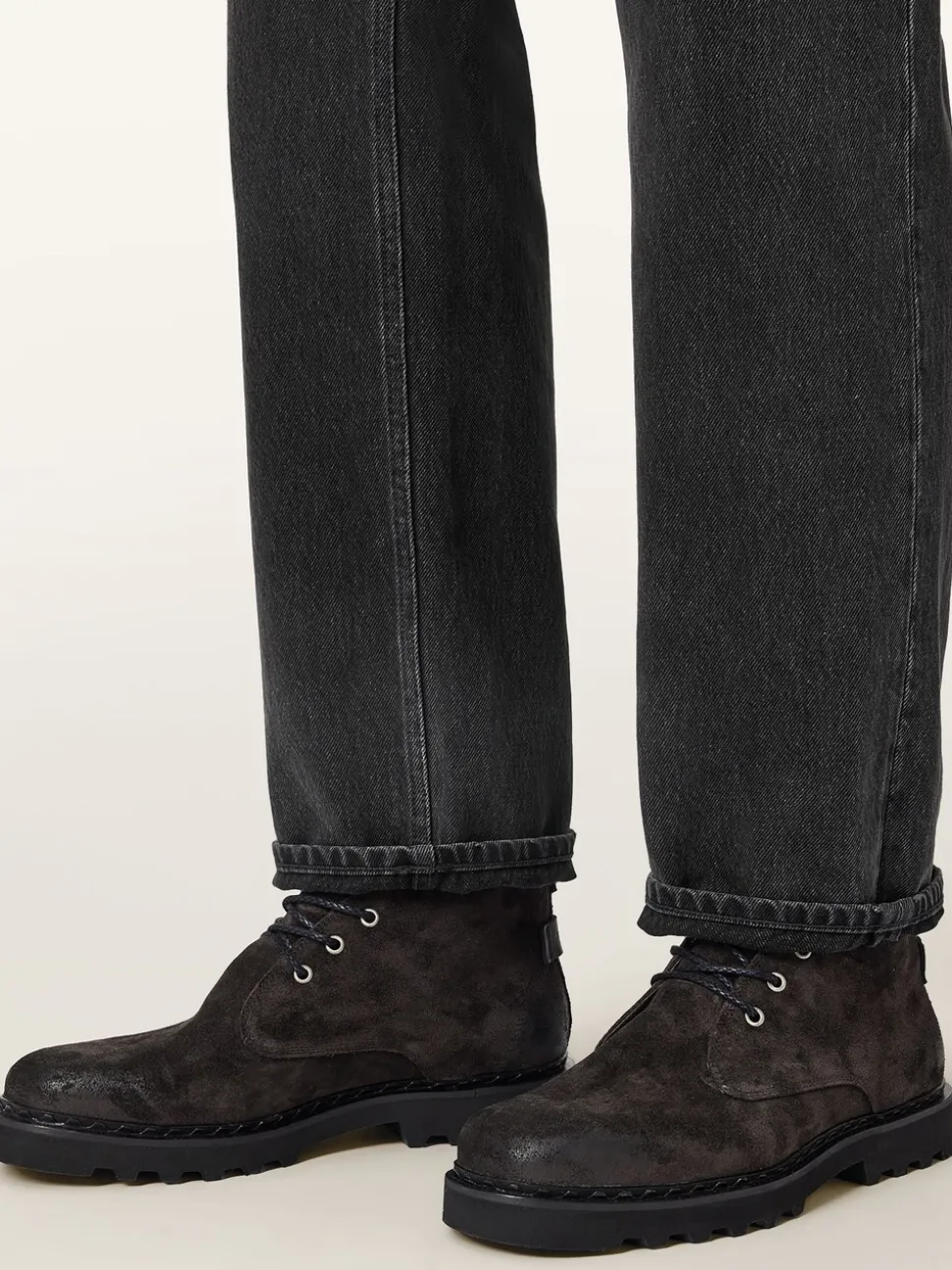 AllSaints Grey Skiff Mid Boots