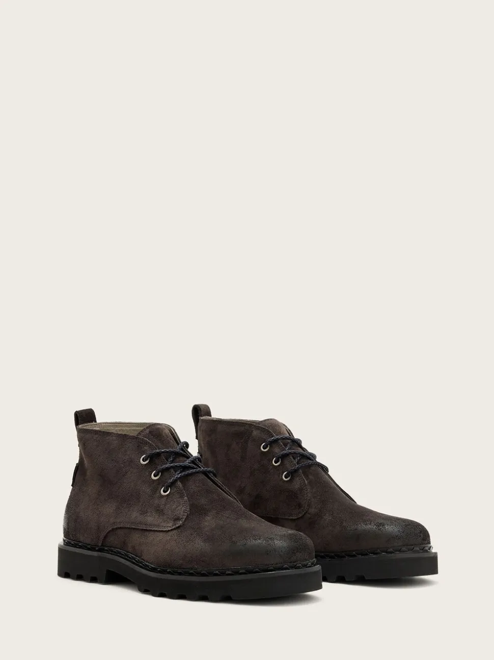 AllSaints Grey Skiff Mid Boots