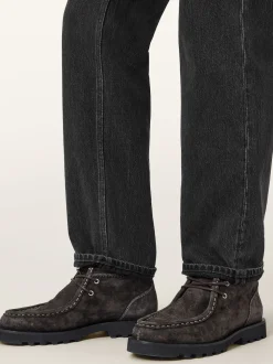 AllSaints Grey Skiff Suede Boots
