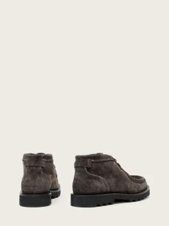 AllSaints Grey Skiff Suede Boots