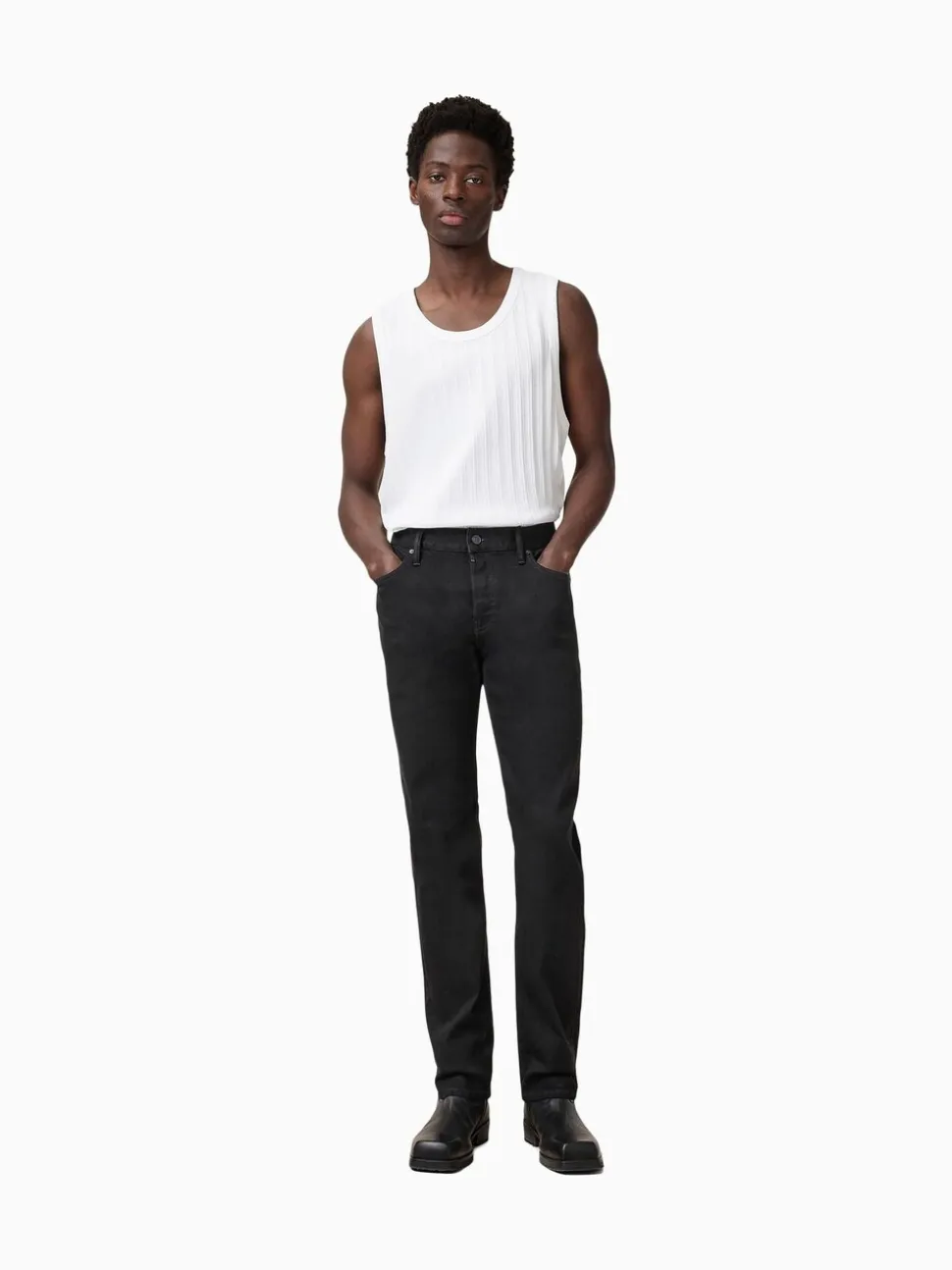 AllSaints Natural Iggy Washed Black Slim Fit Jeans