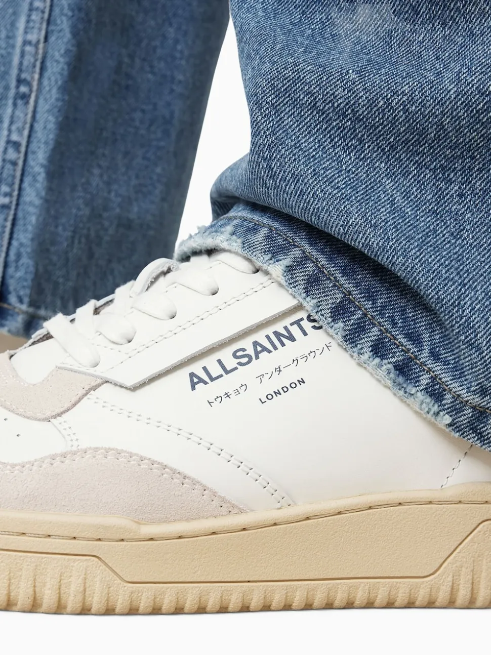 AllSaints Off White Regan Low Shoes
