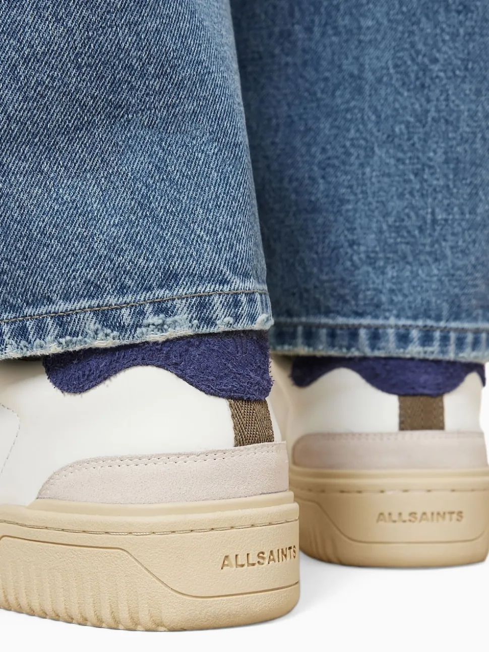 AllSaints Off White Regan Low Shoes