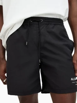 AllSaints Underground Black Swim Shorts