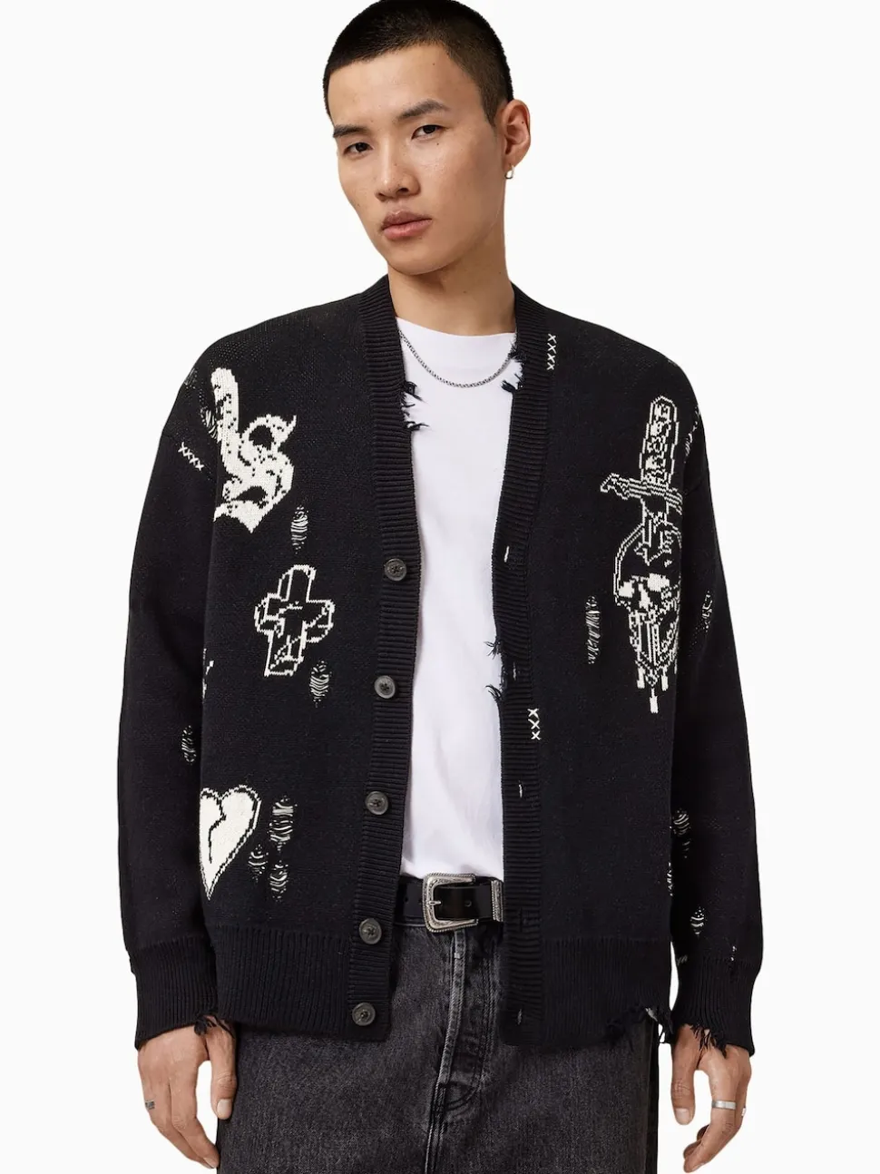 AllSaints White Caledon Cardigan