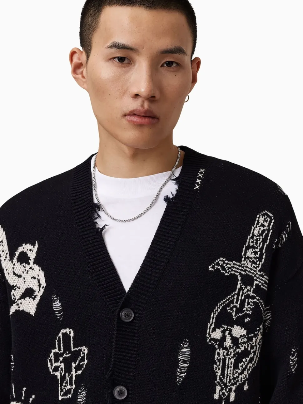 AllSaints White Caledon Cardigan
