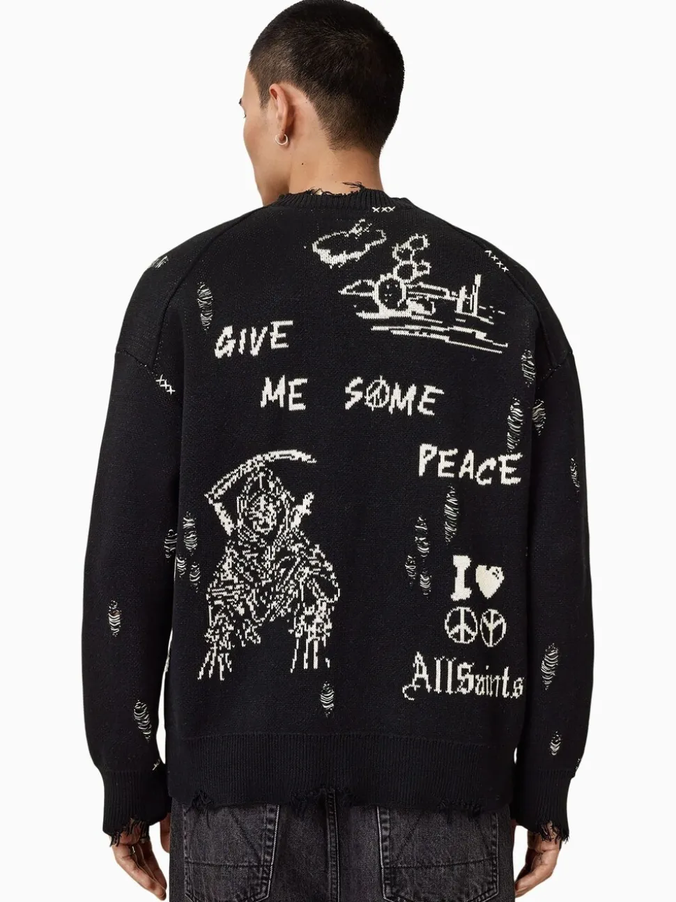 AllSaints White Caledon Cardigan