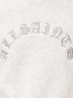 AllSaints White Curv Crew Jumper