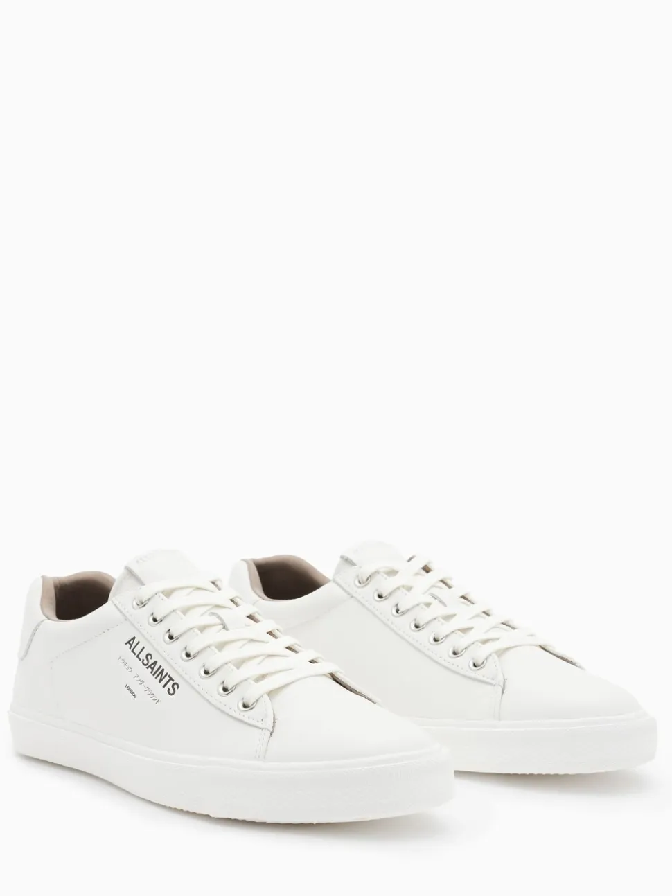 AllSaints White Underground Leather Low Top