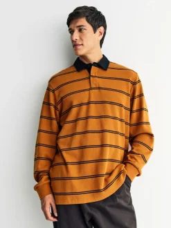 Amber Orange Stripe Rugby Shirt