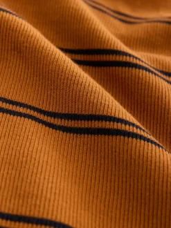 Amber Orange Stripe Rugby Shirt