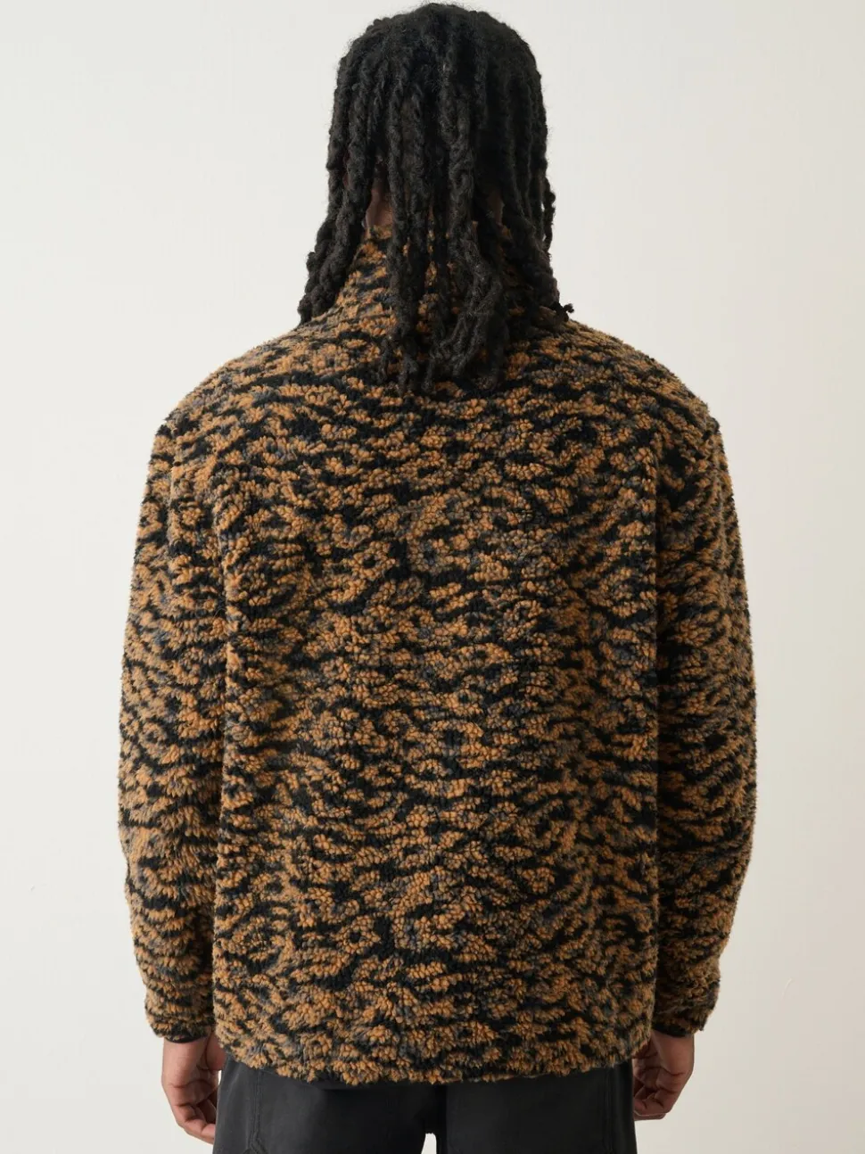 Animal Zip Neck Printed Fleece