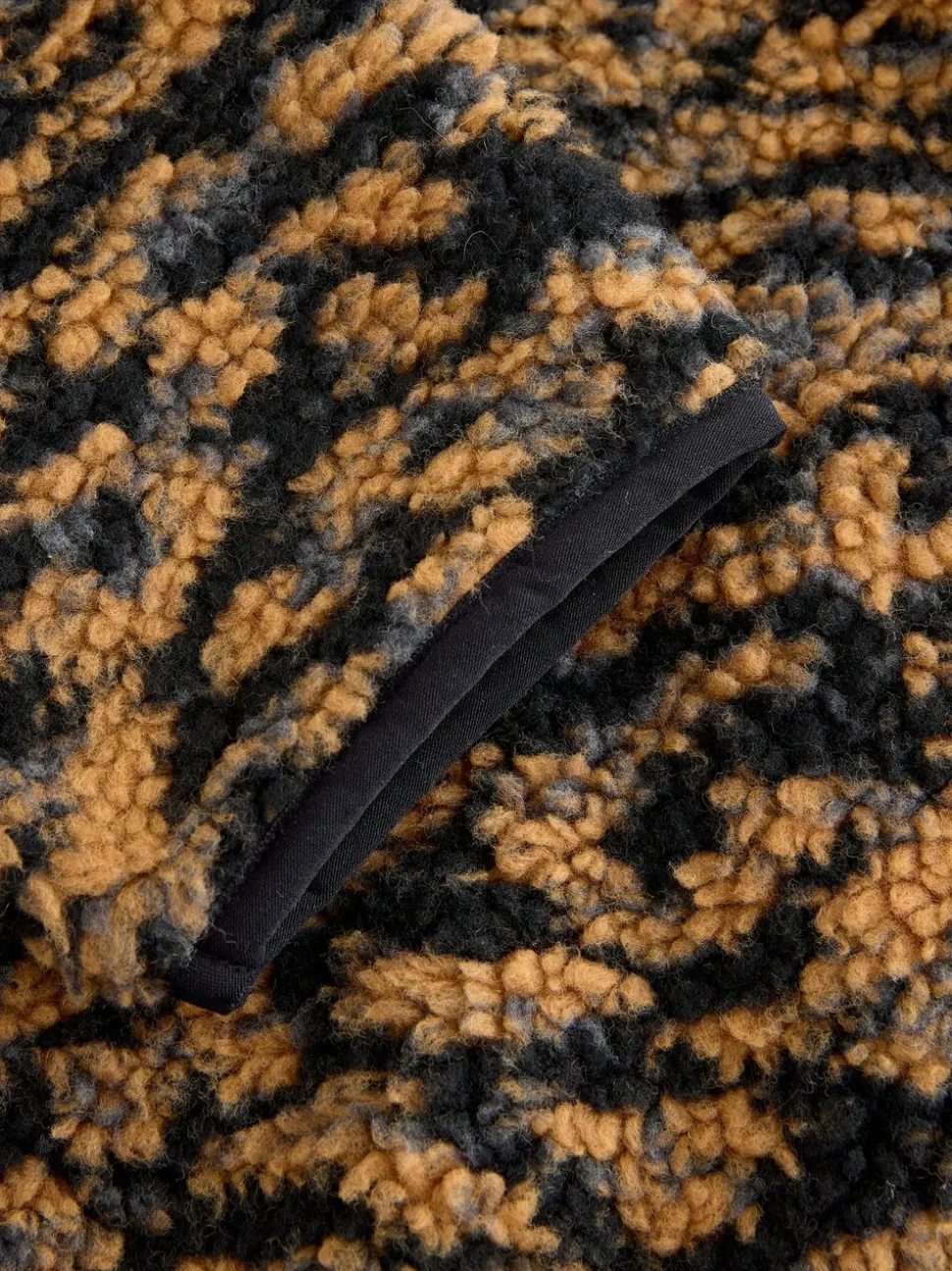 Animal Zip Neck Printed Fleece