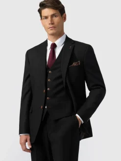 Antique Rogue Black Blake Texture Regular Jacket