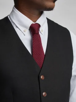 Antique Rogue Black Blake Texture Waistcoat