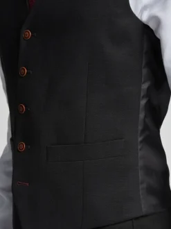 Antique Rogue Black Blake Texture Waistcoat