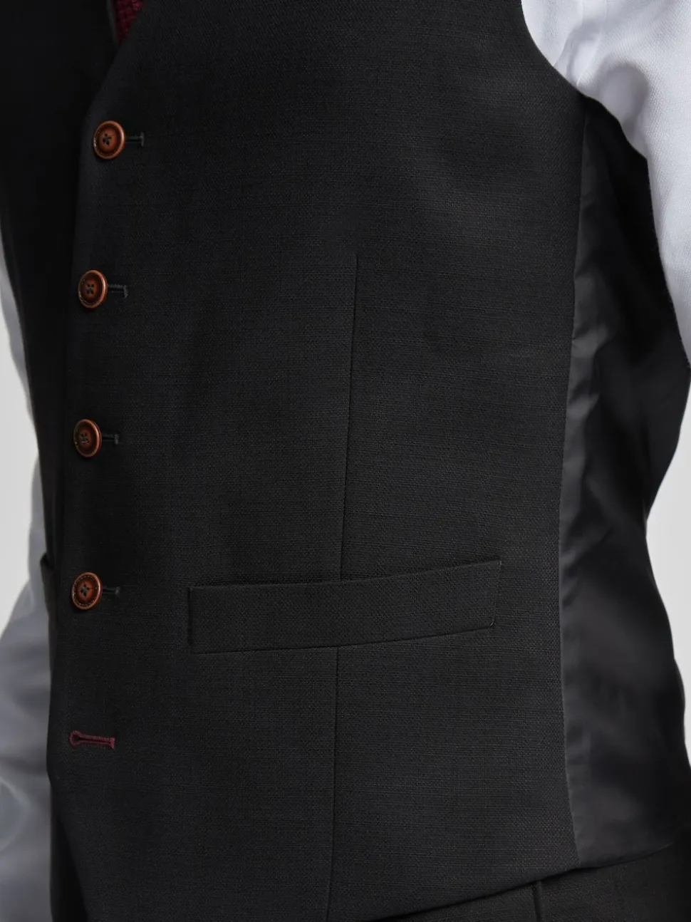 Antique Rogue Black Blake Texture Waistcoat