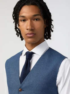 Antique Rogue Blue Blake Texture Waistcoat