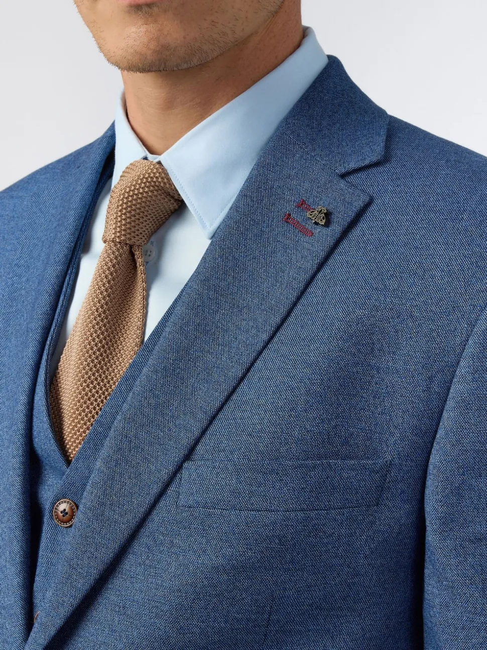 Antique Rogue Blue Blake Texture Regular Jacket