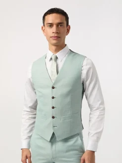 Antique Rogue Blue Blake Sea Foam Waistcoat