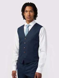Antique Rogue Blue Blake Texture Waistcoat