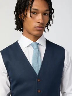 Antique Rogue Blue Blake Texture Waistcoat