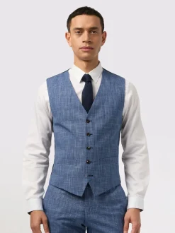 Antique Rogue Blue Check Waistcoat