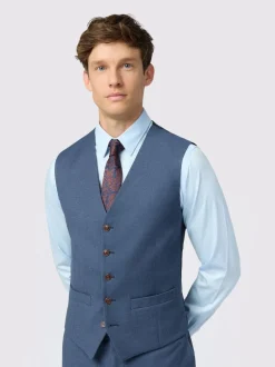 Antique Rogue Blue Harley Airforce Flannel Waistcoat