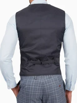 Antique Rogue Blue Letso Check Waistcoat
