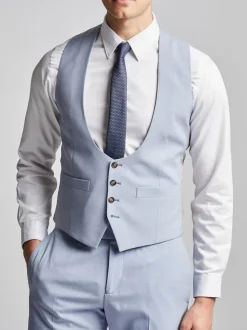Antique Rogue Blue Slim Scoop Waistcoat