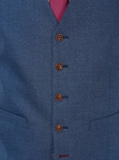 Antique Rogue Blue WS Blake Texture Waistcoat