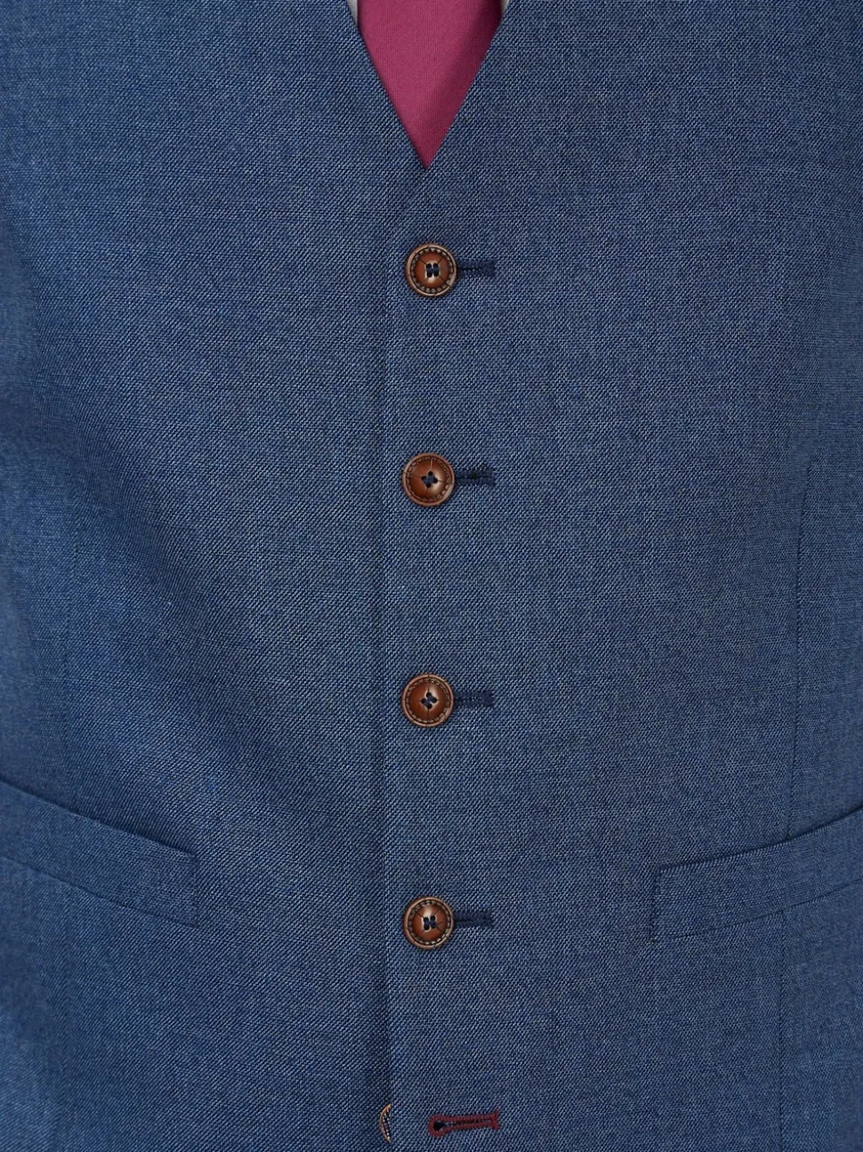 Antique Rogue Blue WS Blake Texture Waistcoat