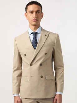 Antique Rogue Brown Slim Plain Jacket
