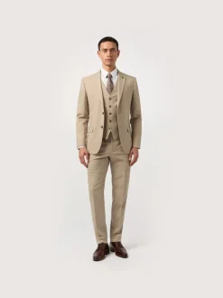 Antique Rogue Cream Slim Plain Jacket