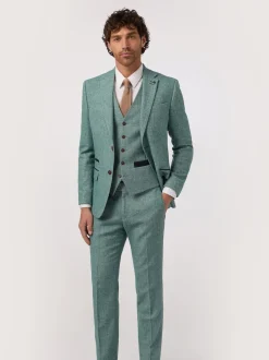 Antique Rogue Green Herringbone Tweed Jacket