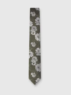 Antique Rogue Green Large Floral Tie